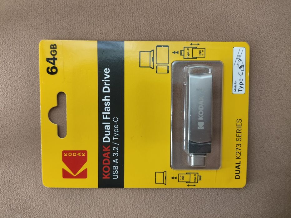 Pen Drive Kodak USB 3.2 Tipo C 64GB
Pen/ Flash Drive OTG USB