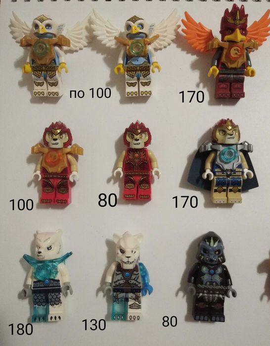 Фігурки Lego Chima, Ninjago, Star wars, Castle, Pirates, Power miners