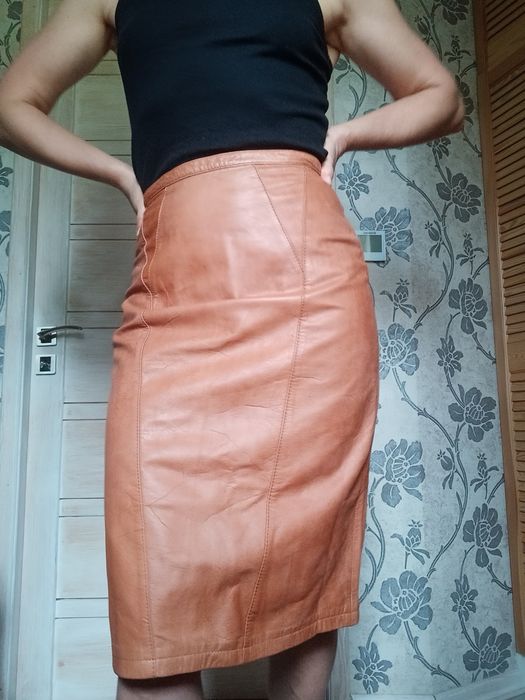 Spódnica skórzana ołówkowa XS-S echtes leder