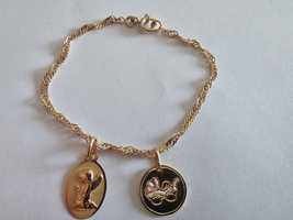 Pulseira ouro 9k com berloques