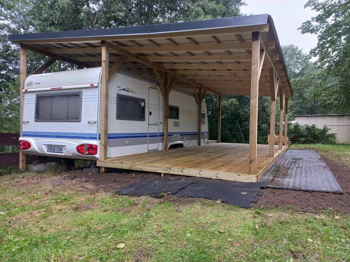 Taras drewniany , zadaszenie , garaz , carport , pergola