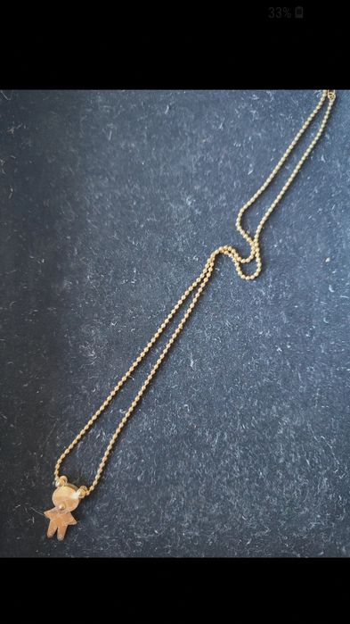 Naszyjnik z misiem stal chirurgiczna