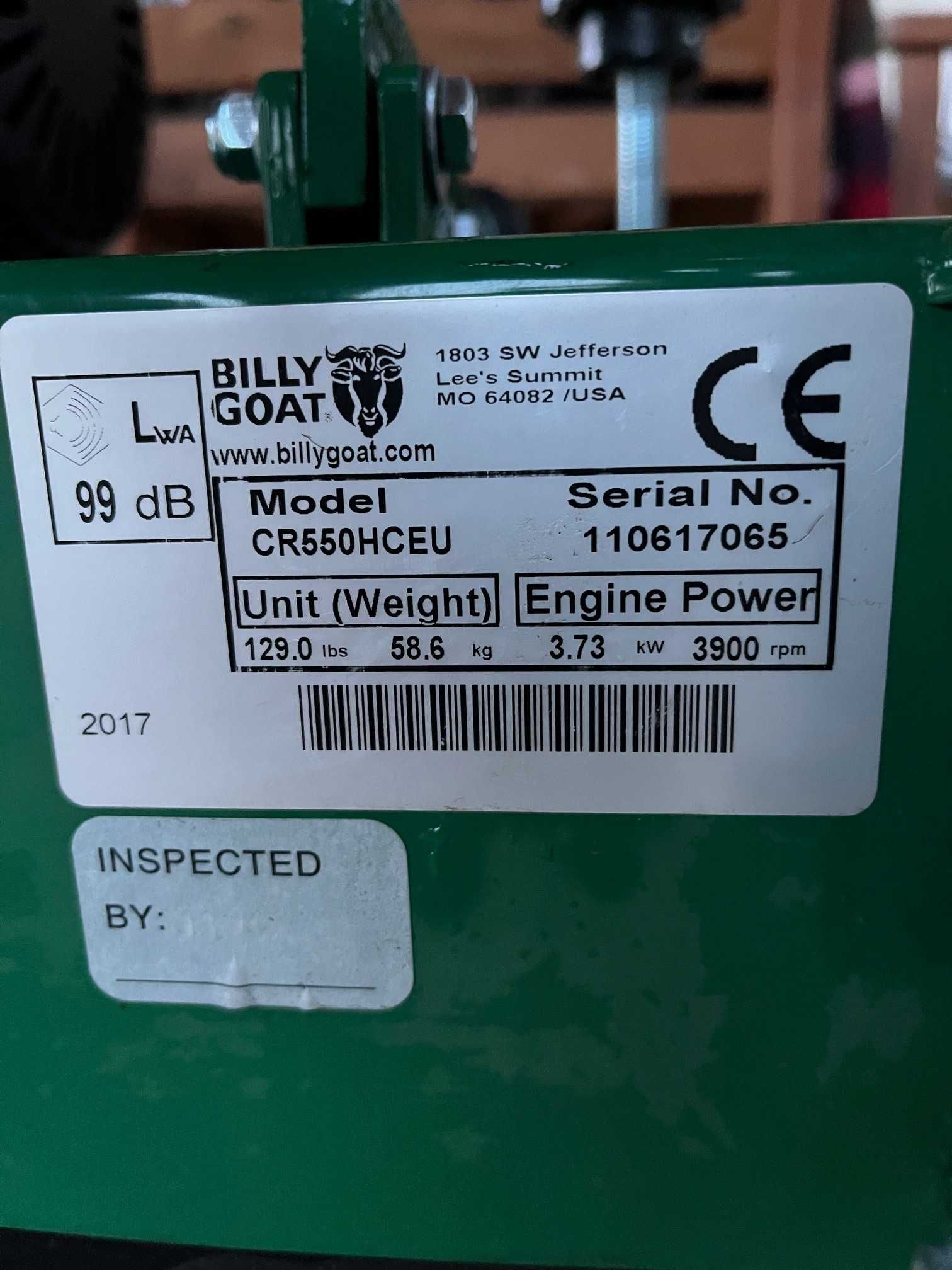 Wertykulator BILLY GOAT CR550HCEU