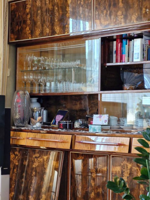 meble wysoki połysk drewno zestaw salonowy  lata 80 te Kalwaria