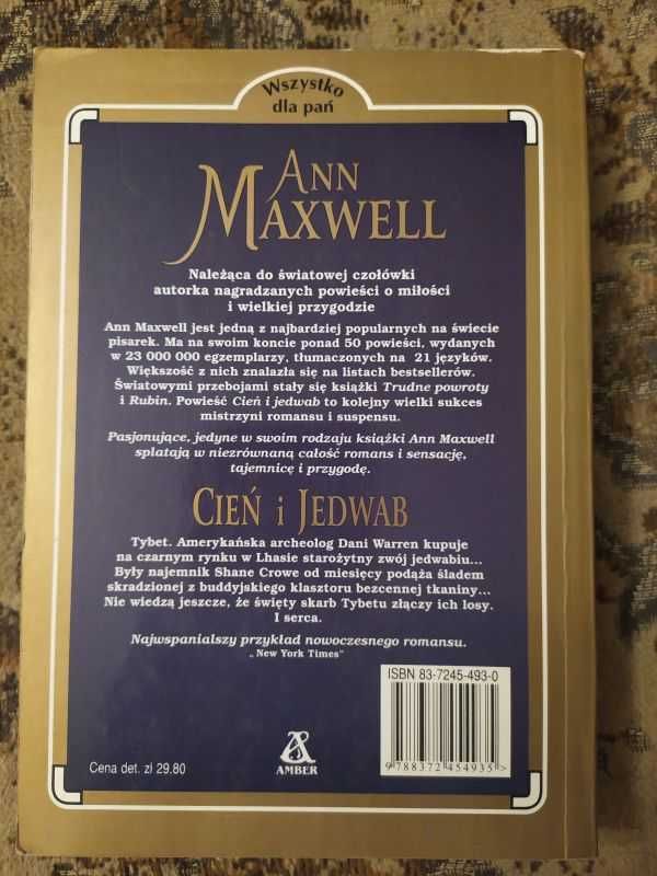 Cień i jedwab - Ann Maxwell