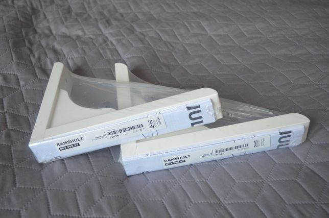 RAMSHULT - Wspornik z Ikei, biały 18x22 cm - 2szt.