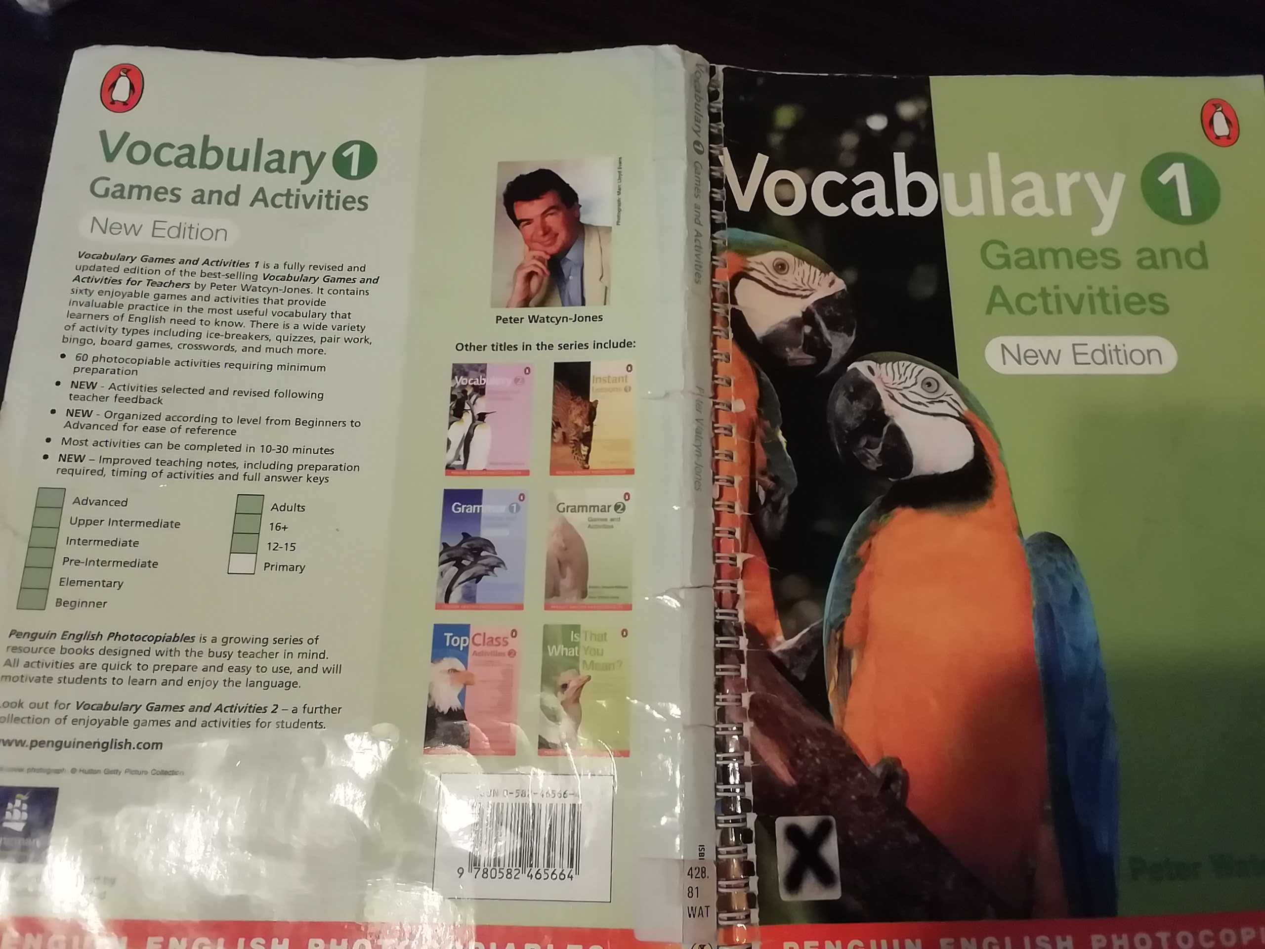 Vocabulary 1, games and activities, Watcyn Jones, element-intermediate