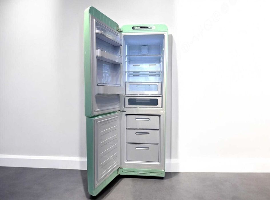 Холодильник SMEG FAB 32 LPG5 / бірюзовий, ретро дизайн, бу, Італія