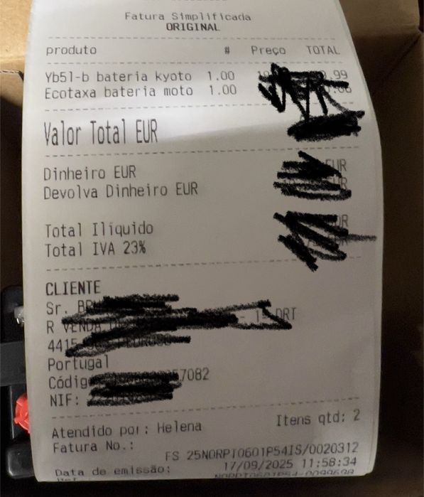 Bateria moto/scooter 12v 5Ah nova nunca usada com garantia