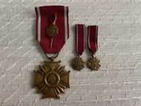 Brązowy Krzyż Zasługi PRL plus miniaturki