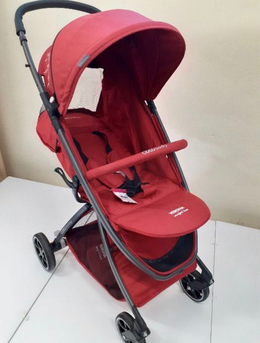 Coto Baby Verona Comfort Line wózek spacerowy czerwony spacerówka