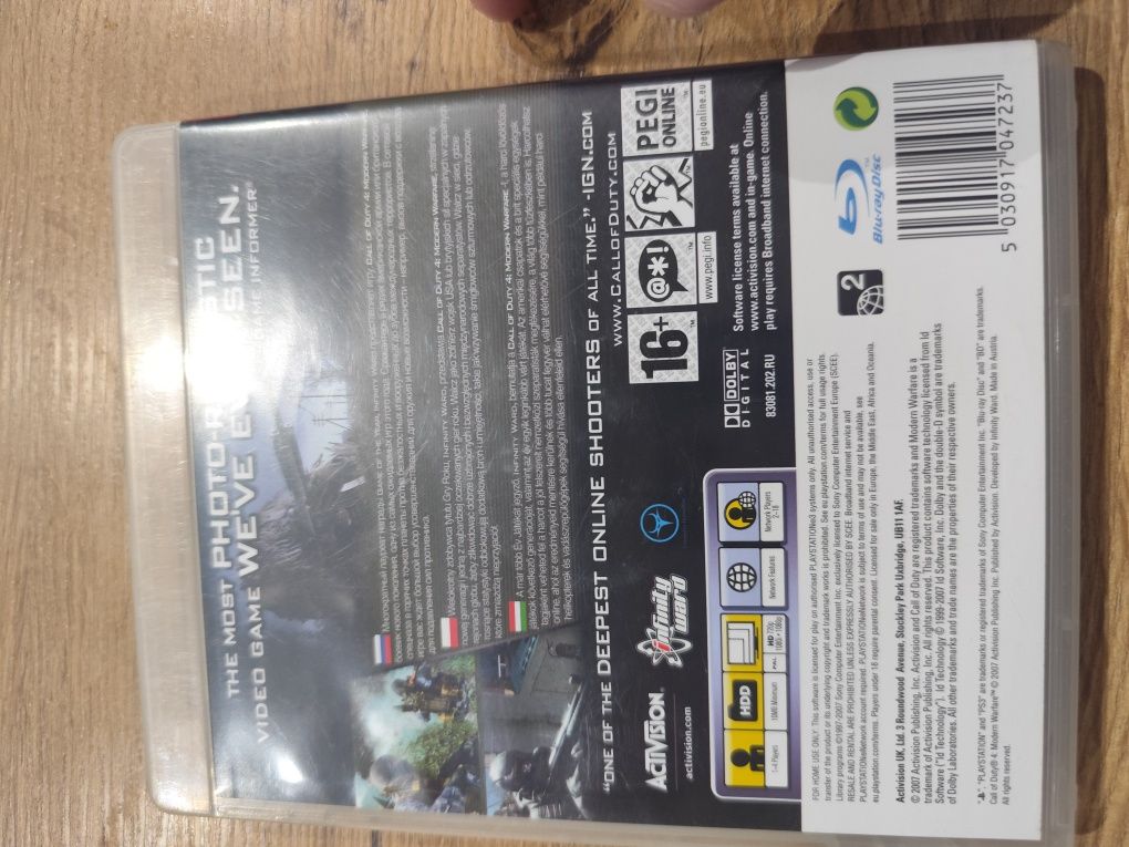 Call Of Duty 4 modern Warfare ps3 PlayStation 3 COD 4 MW