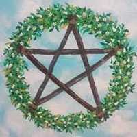 obraz ręcznie malowany "Pentagram"