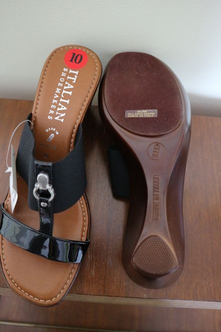 Nowe klapki na koturnie Italian Shoemakers rozmiar 10/40