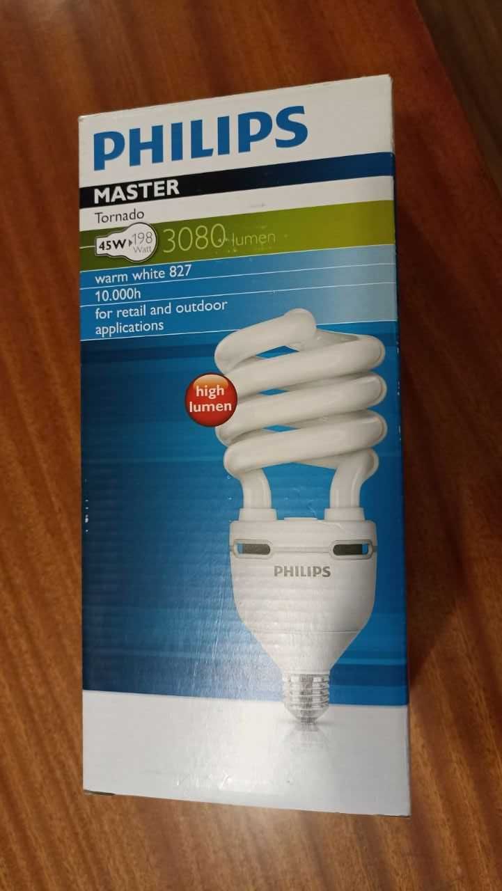 Лампа Philips Tornado High Lumen 45W WW E27