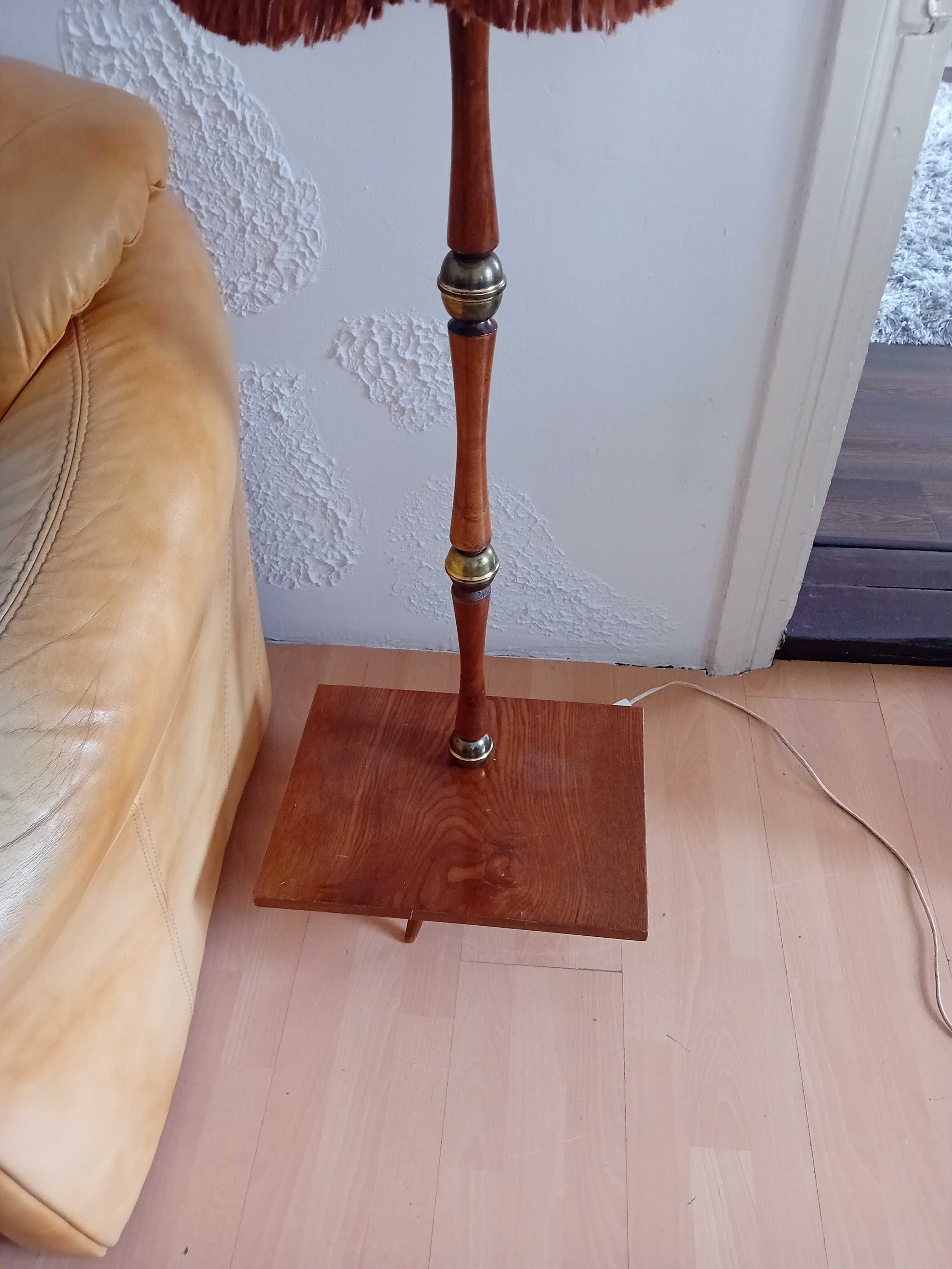 Lampa stojąca stylowa abażur Prl!!Okazja