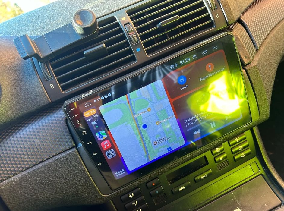 Entregas grátis Zona Grande Porto Rádio Android 13 com GPS BMW E46