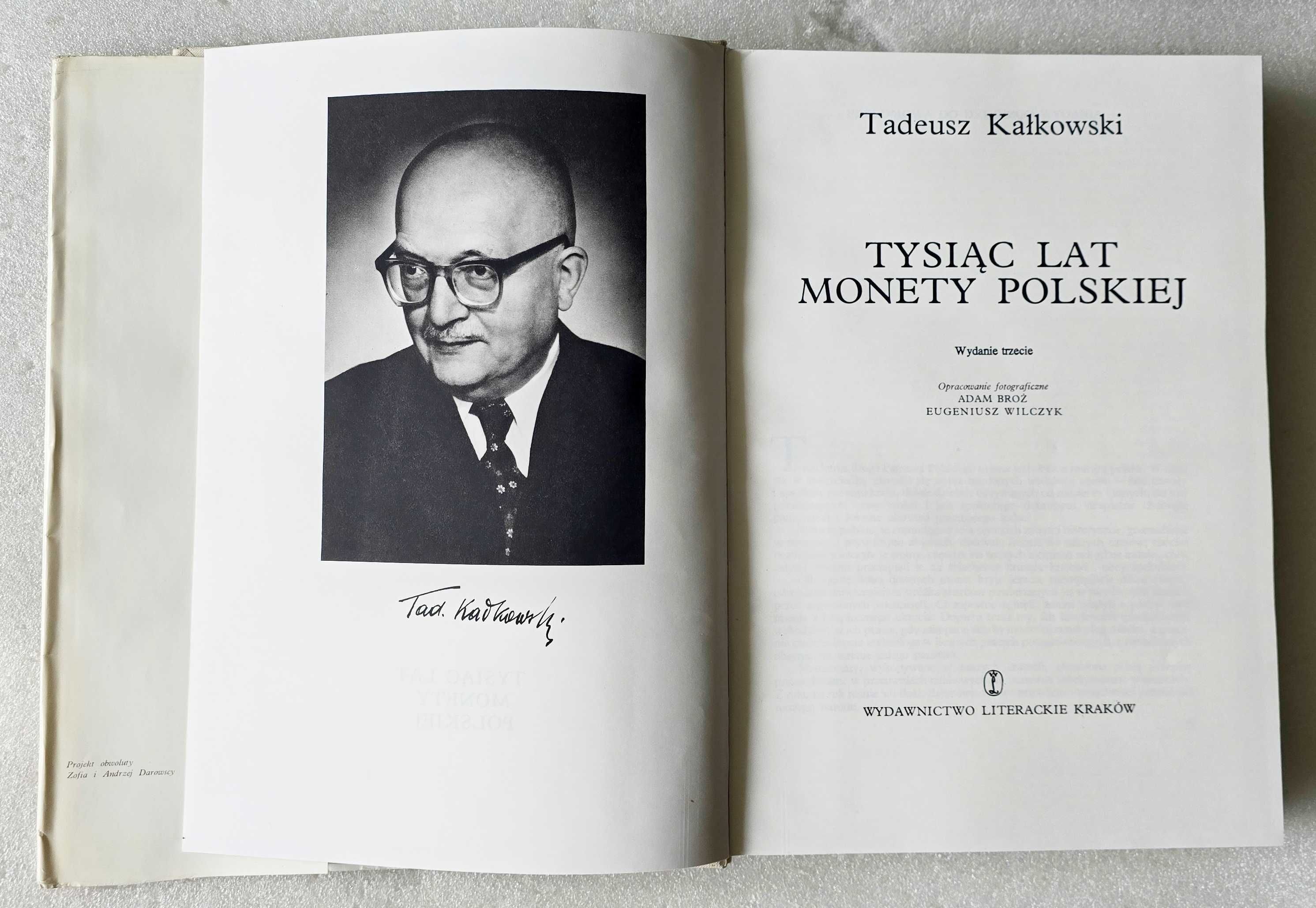 Tysiąc lat monety polskiej Tadeusz Kałkowski moneta numizmatyka