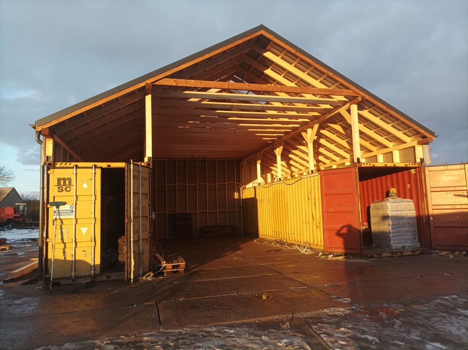 Wiata, hala, zadaszenia kontenerowe