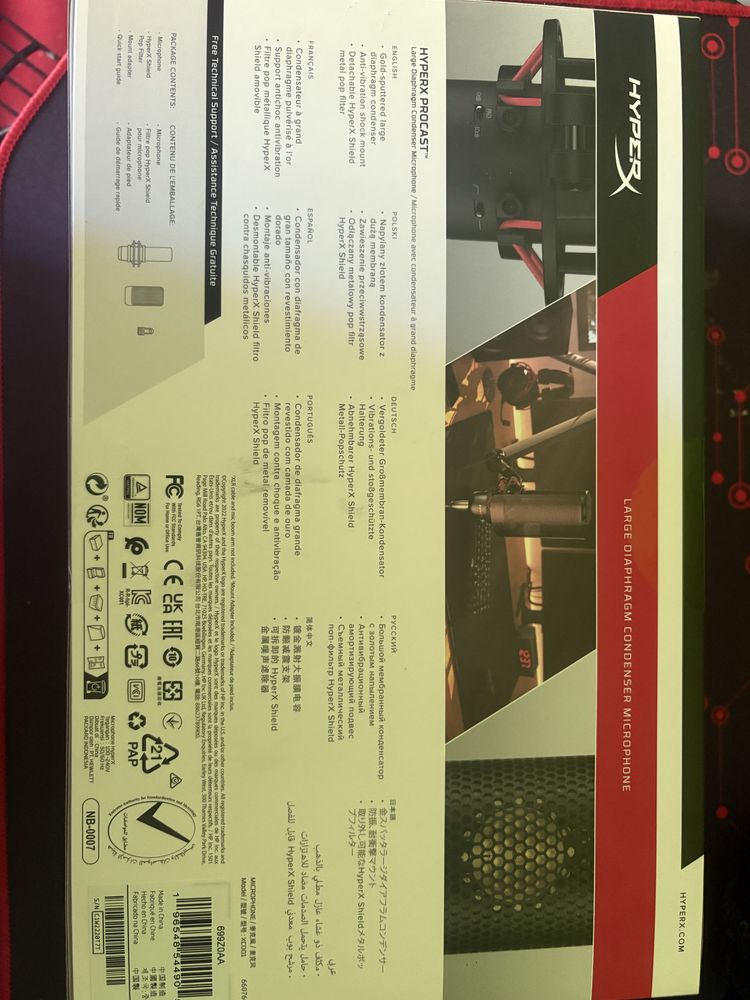 Microfone Hyperx Procast