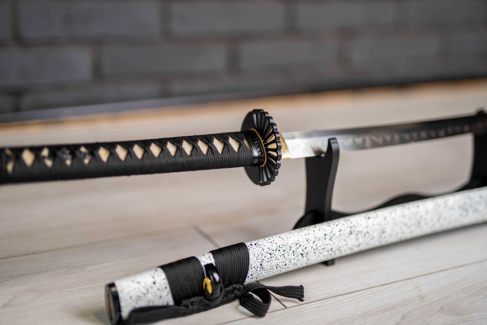 Miecz samurajski Japońska Katana Stal T10 Handmade + Stojak HAMON W-wa