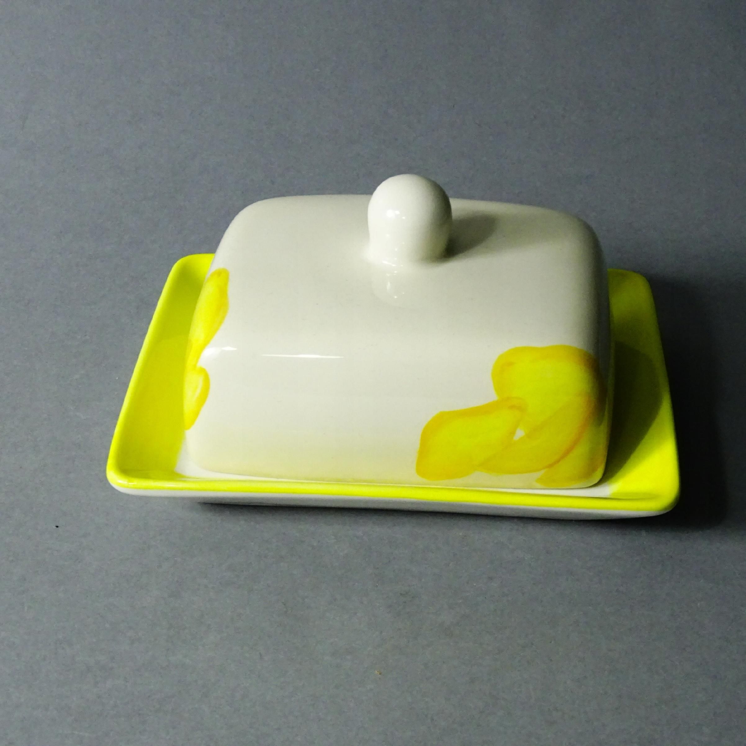 ceramiczna maselnica pojemnik z przykryciem