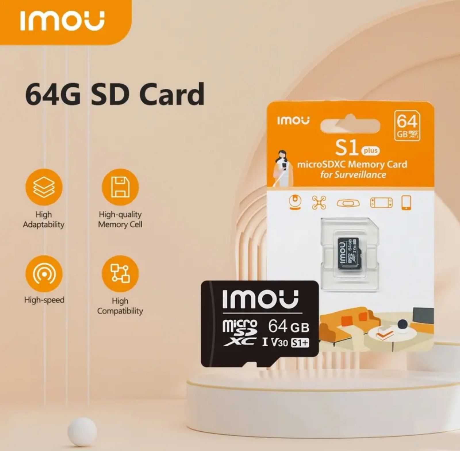 Карта пам'яті Imou 64 Gb. 128 Gb. Карти пам'яті для відеонагляду.