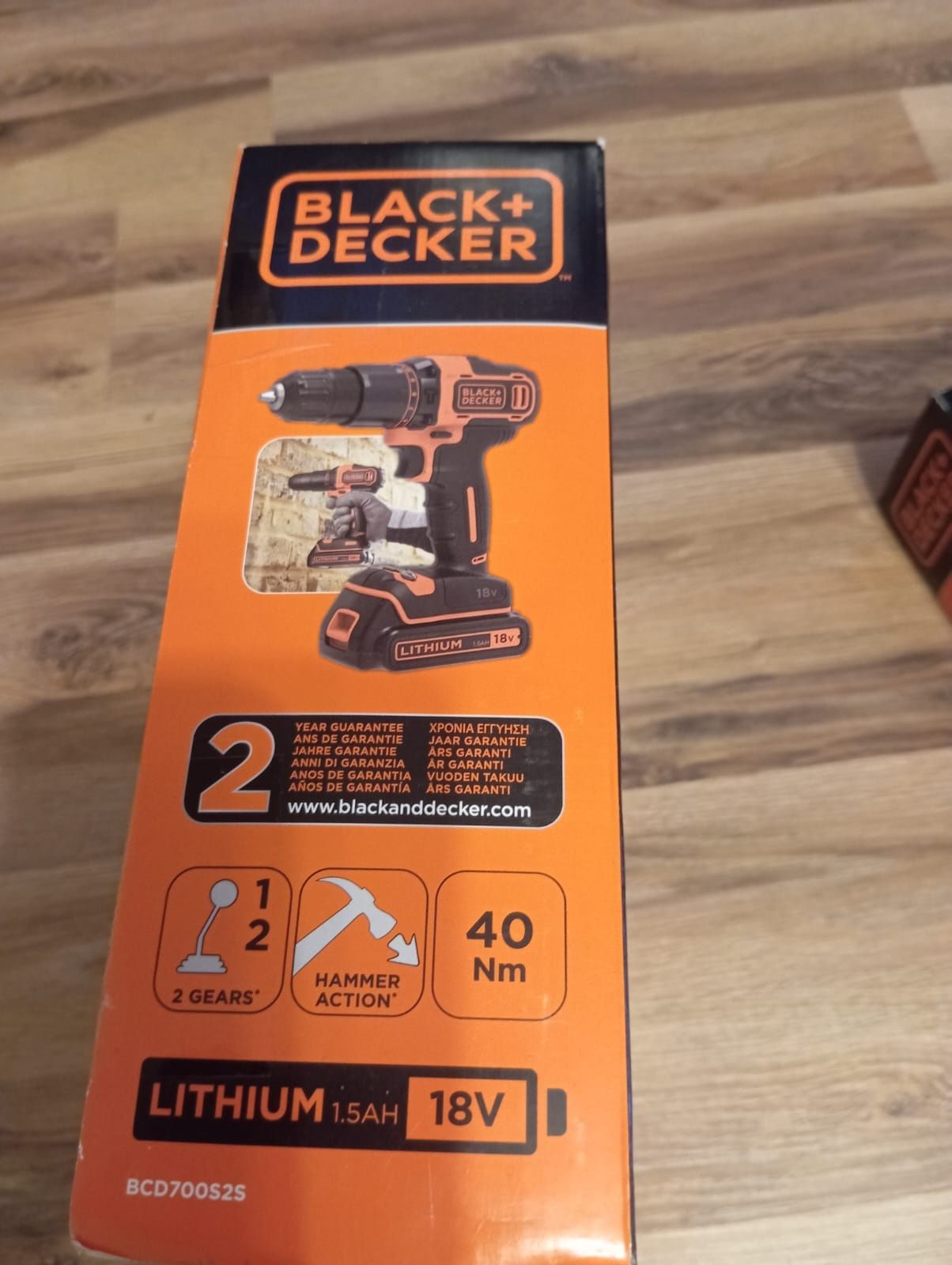 Wiertarko wkrętarka Black&Decker, nowa, udar, 40Nm, 2 akumulatory,gwar