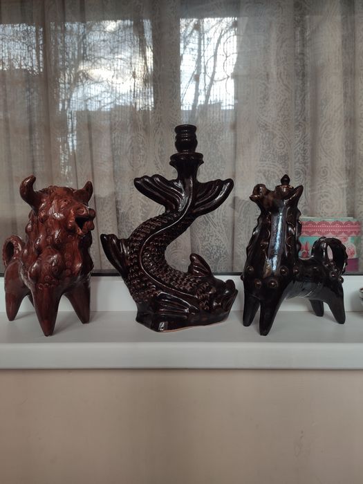 Керамика Украины, Васильковская майолика,Дивные звери,Опошня, куманец