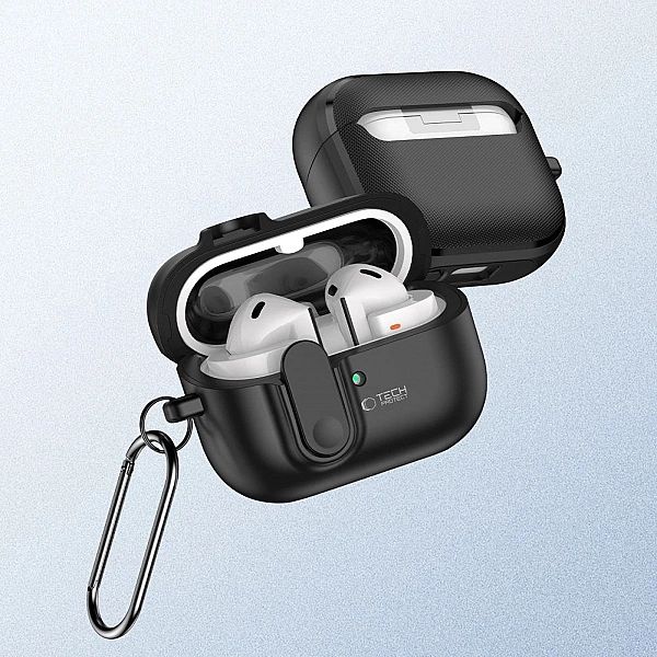Etui Tech-Protect Slim Hook na Samsung Galaxy Buds 3 / 3 Pro - czarne