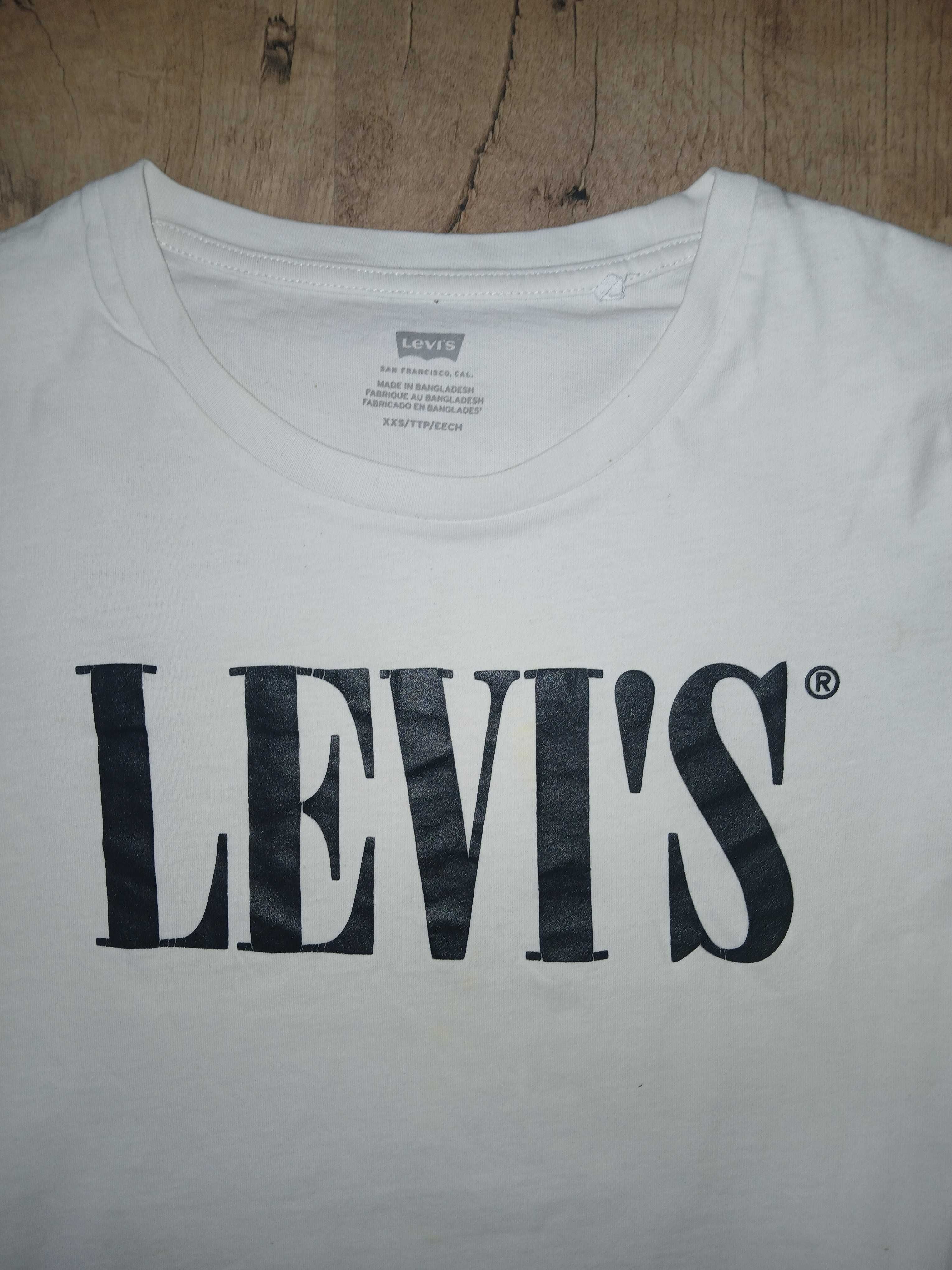 Biała bluzka t-shirt Levi`s XXS