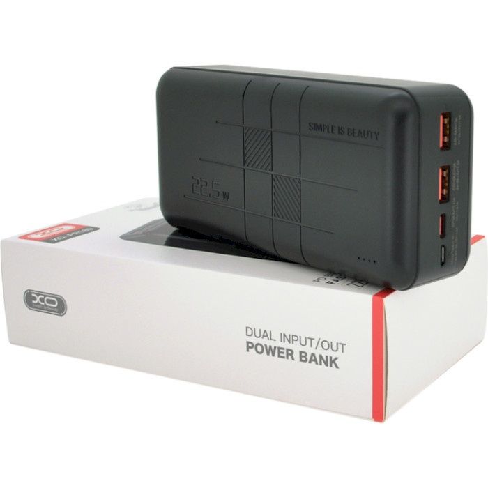 Power Bank 30000 ma/h XO PR189 чёрный. Быстрая зарядка!