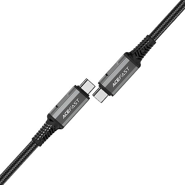 Kabel Acefast C1-09 USB-C / USB-C USB4 PD3.1/5A 1m - szaro-czarny