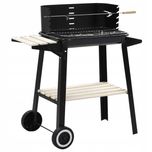 NOWY Grill węglowy na kółkach z półką VidaXL BBQ