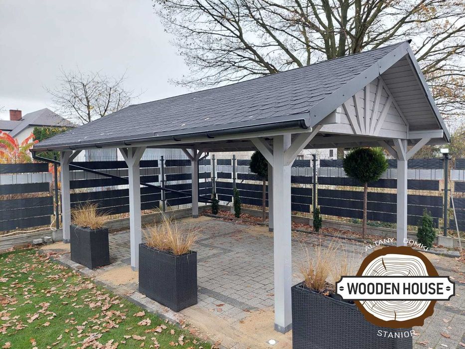 Carport drewniany 6x3 m – wiata garażowa, montaż i dostawa