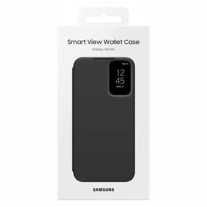 etui Samsung Smart View Wallet Case black / czarne do Galaxy A34