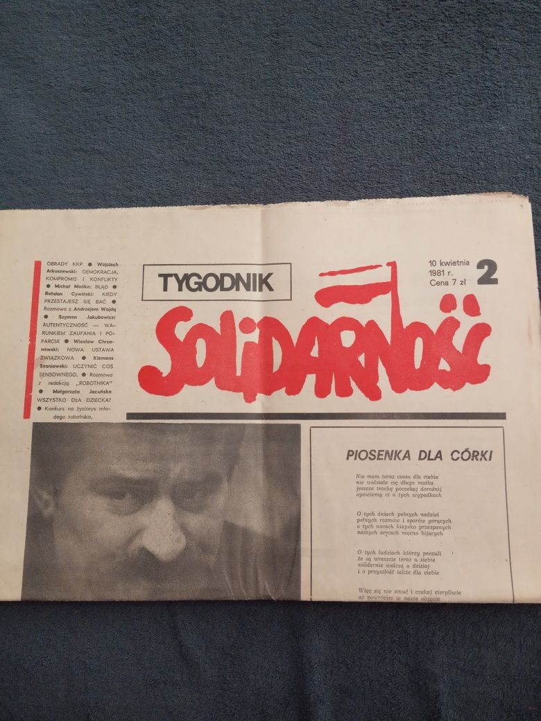 Archiwalny tygodnik gazeta Solidarność nr. 2 z 1981 roku