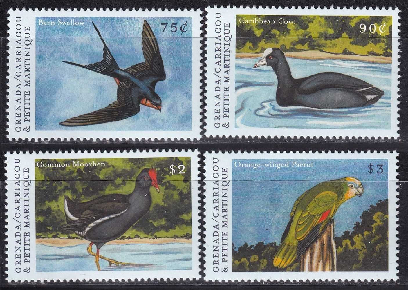 znaczki pocztowe - Grenada 2000 cena 7,80 zł kat.5,25€ - ptaki