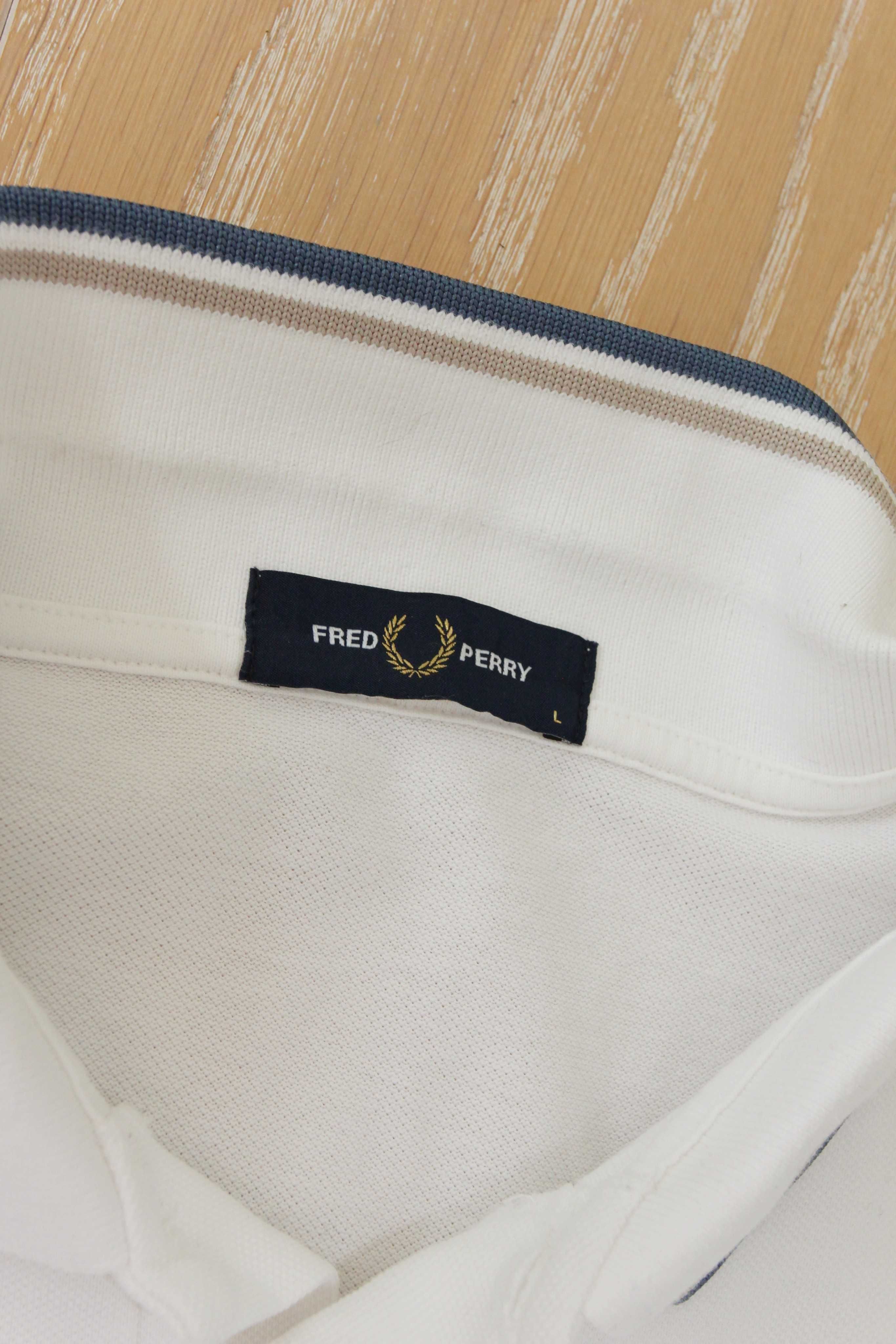 Fred Perry polo bez wad czysta biel L