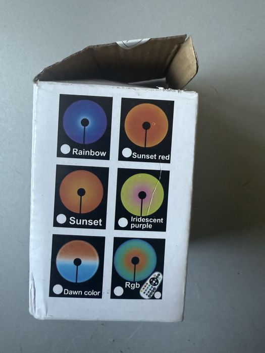 Незвичайна лампа SUNSET LED для селфі ефект сонця Чорний