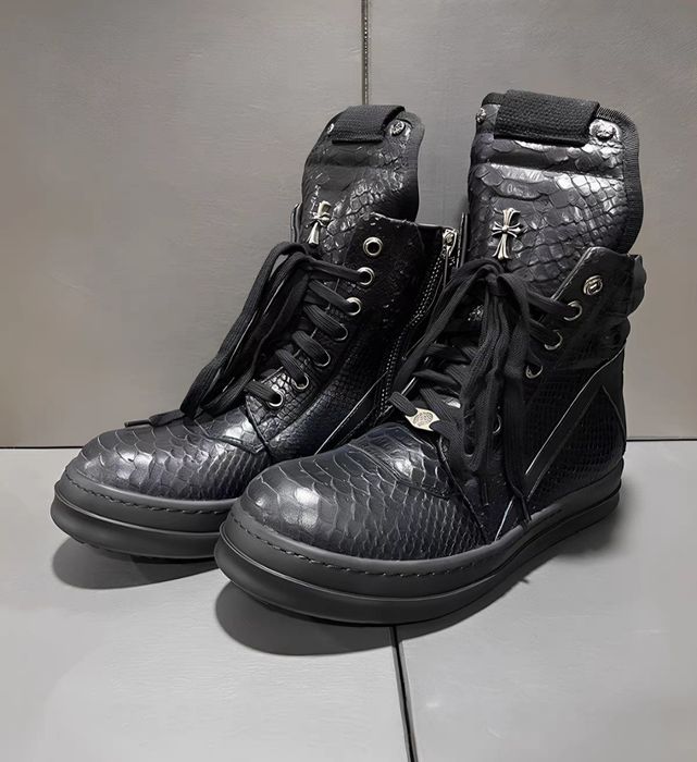 В НАЛИЧИИ Rick Owens geobasket x chrome hearts