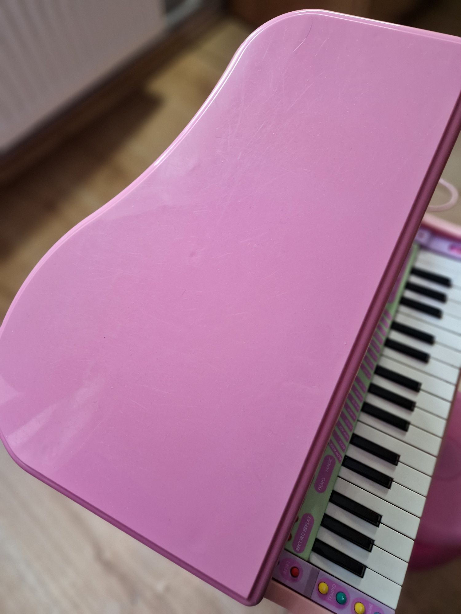 Fortepian Pianinko Keyboard dla dzieci z krzesełkiem