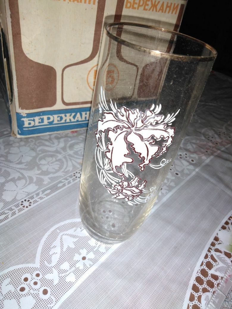 Срочно Склянки з декоративними малюнками 6 шт. в упаковці "Бережанське
