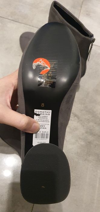 Nowe botki Dorothy Perkins Rozmiar 41 szare kozaki
