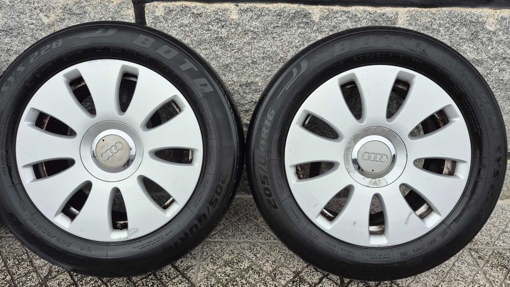 4 Jantes ORIGINAIS AUDI R16" 5x112 Et42 7J Ref: 8E0601,025AE com Pneus