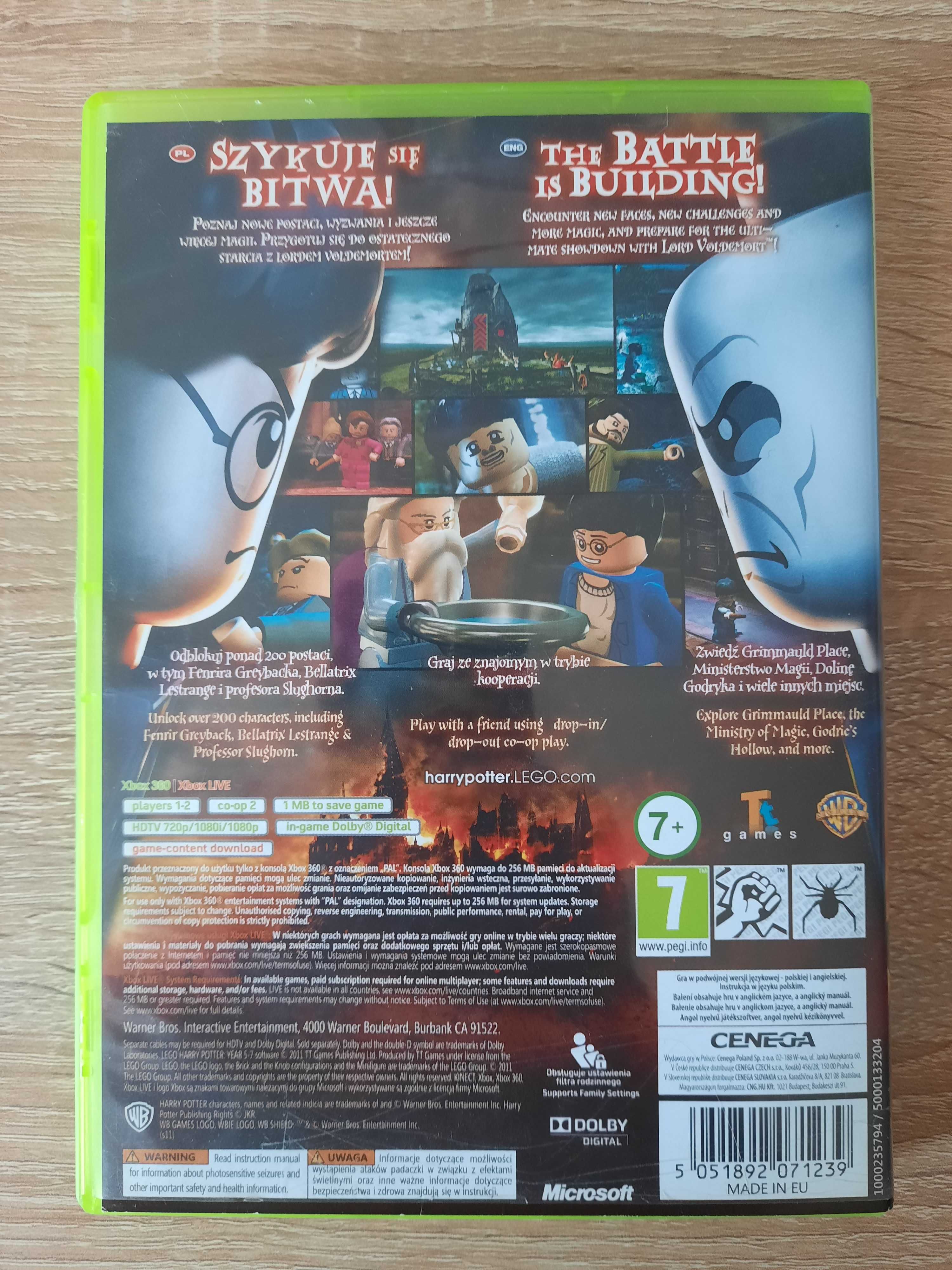 Harry Potter Lata 5-7 LEGO Xbox 360 Polska Wersja
