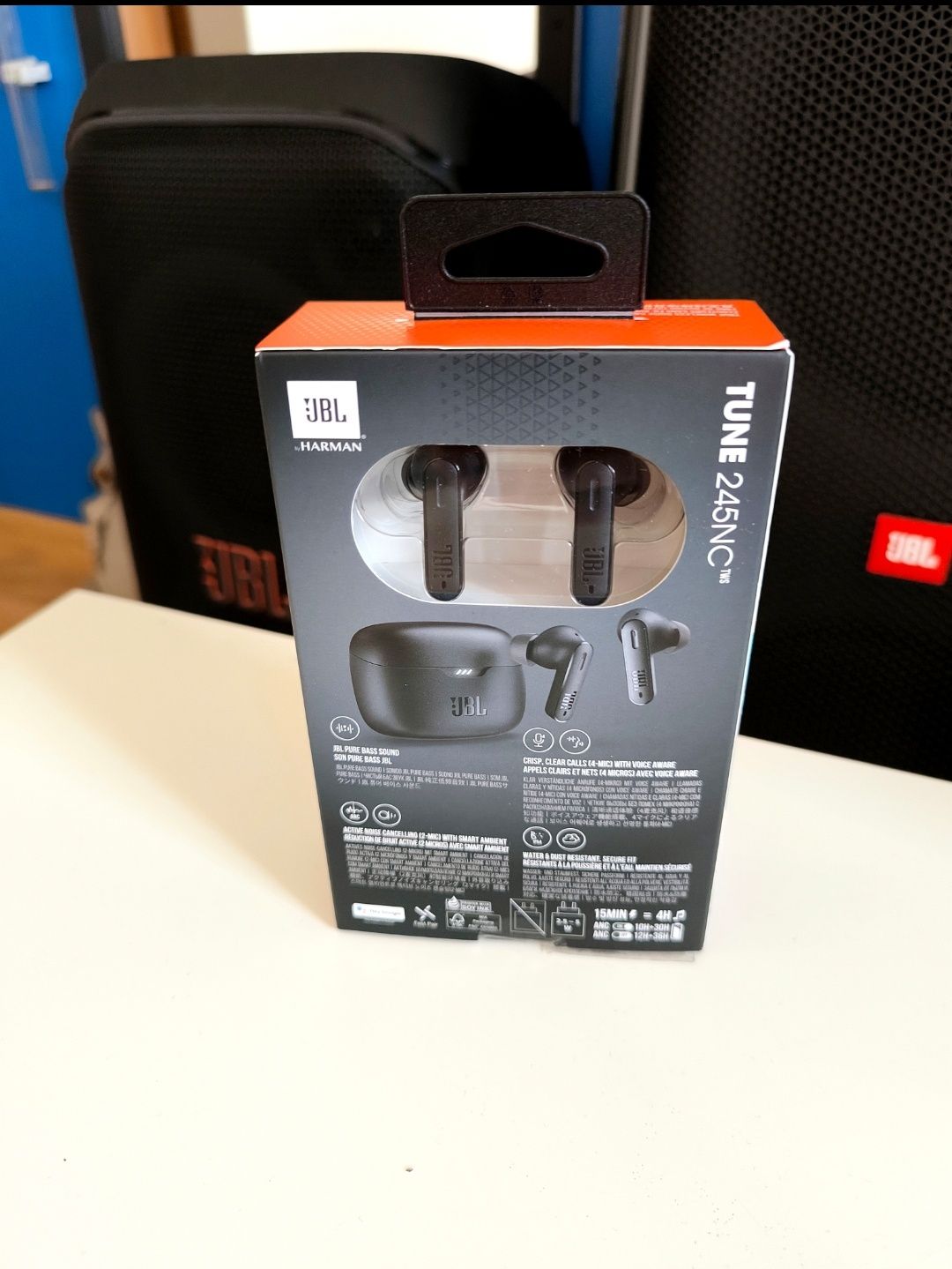 Słuchawki douszne dokanałowe czarne JBL Tune 245 NC bluetooth nowe
