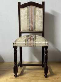 Cadeira decorativa almofadada madeira maçiça vintage antiga