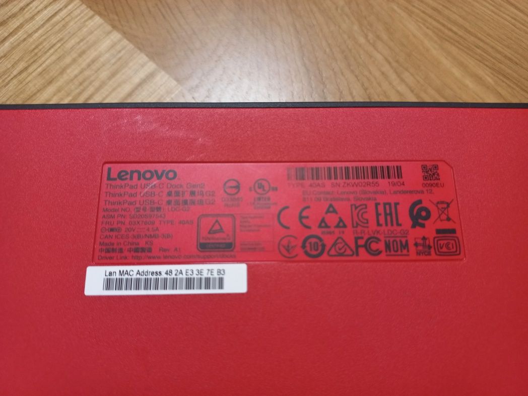 stacja dokująca Thinkpad Dock Gen2 USB-C 40AS