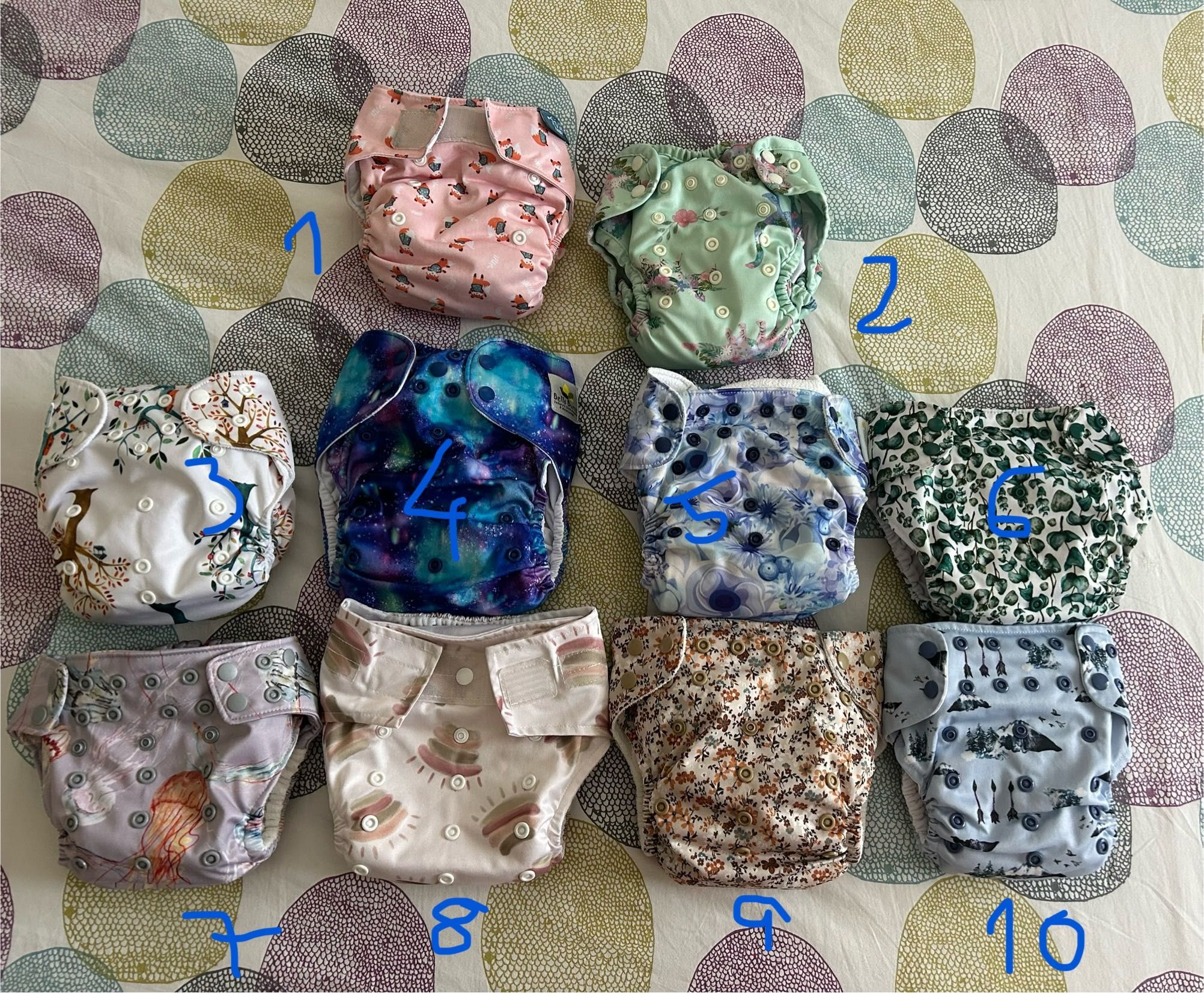 Vendo conjunto de Fraldas Reutilizáveis, como novas, ver descrição